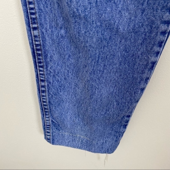 VINTAGE 80s BILL BLASS Acid Wash Super High Waisted Jeans Size 14 Hemmed - Picture 5 of 12